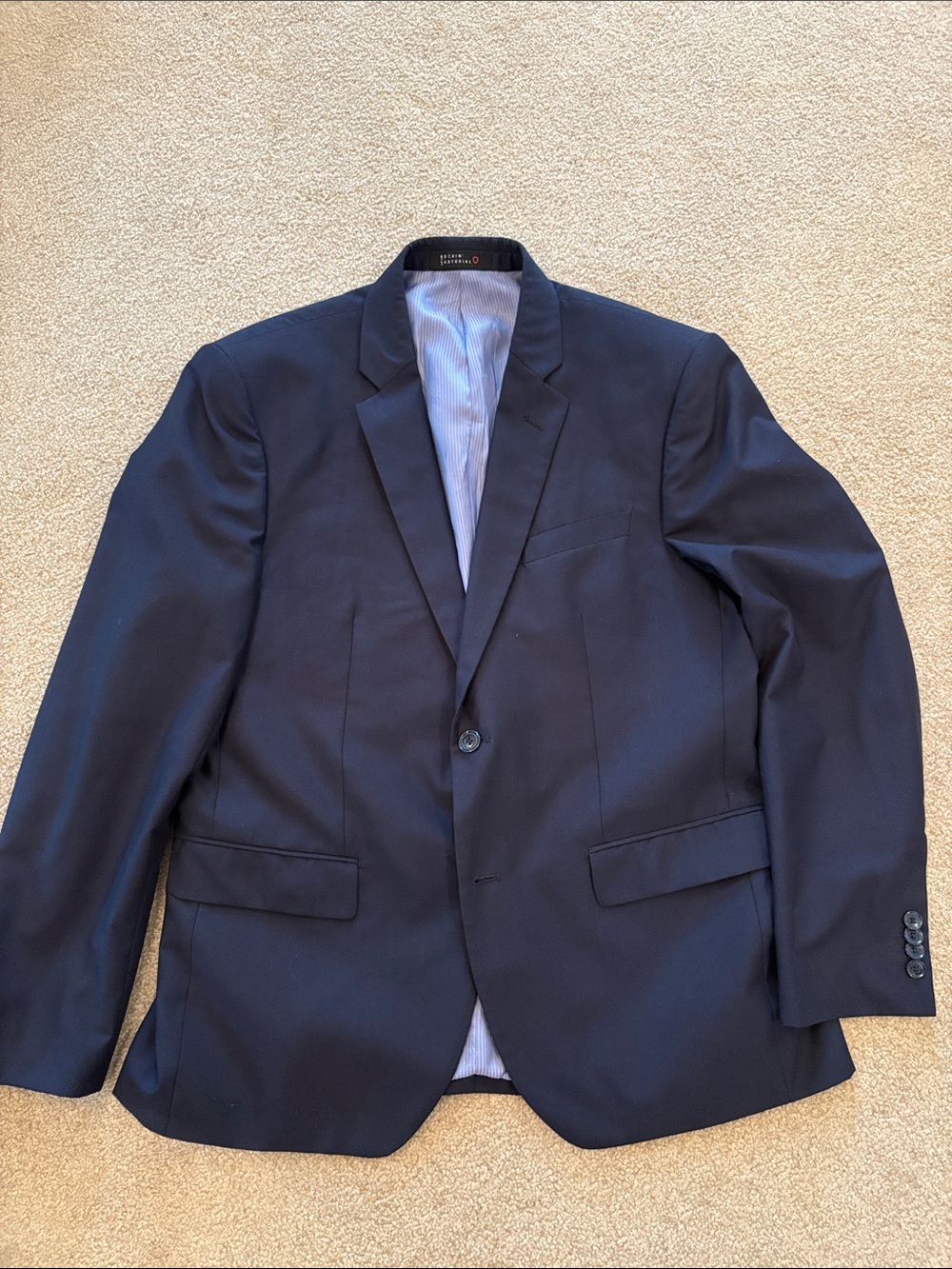 Rockin’ Sartorial Roma Navy Suit 42R 36 Slim Modern Fit